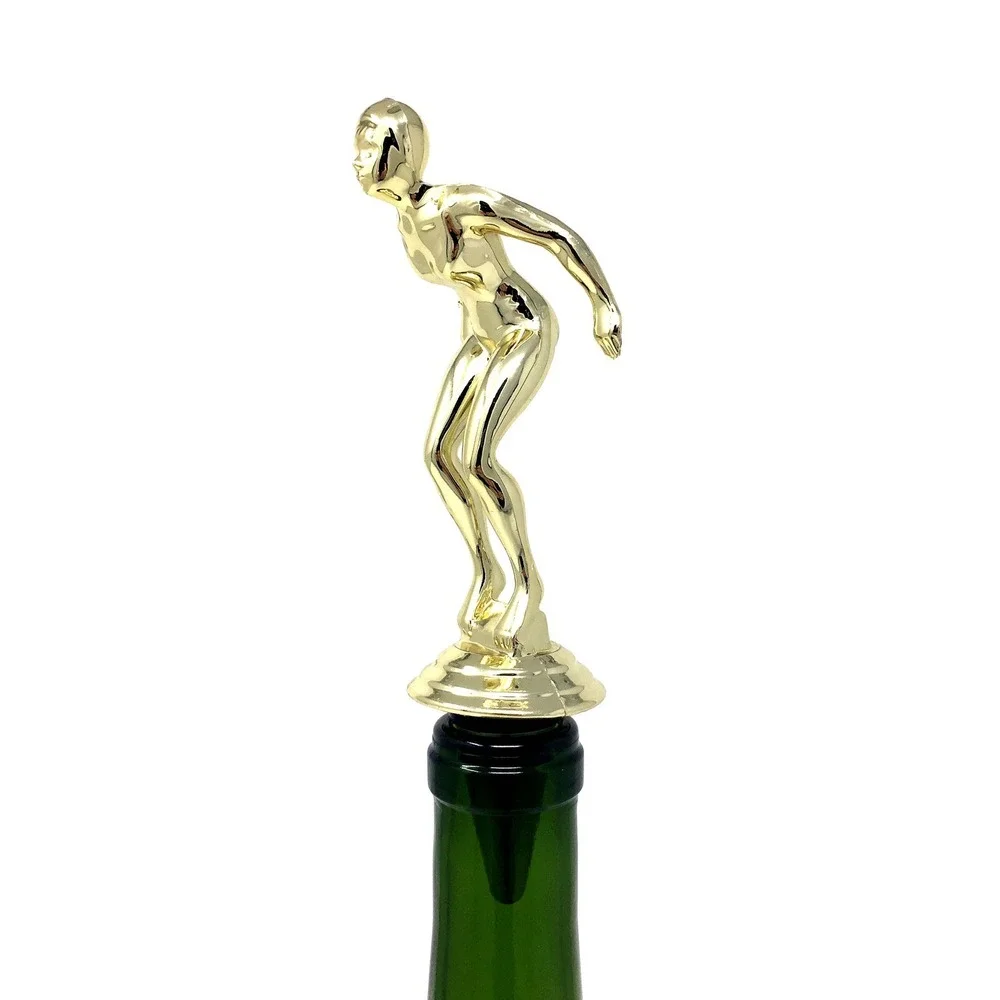 Handmade Bottle Stopper made from Repurposed Swim Trophy